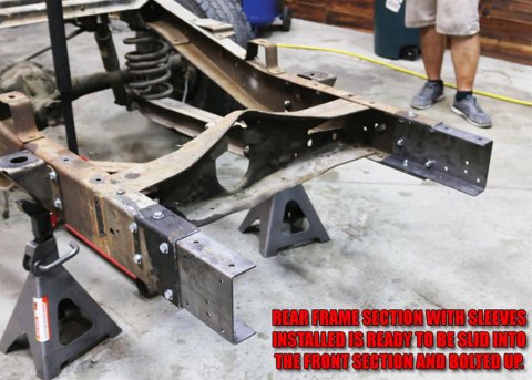 Brothers Trucks Frame Rails LTSC37272 Rails, Conversion, Long to Short, Steel, Natural, Chevy, GMC, 72, Kit