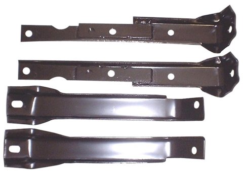 Brothers Trucks Bumper Brackets BRKT4WD-R Brackets, Steel, Black EDP, Fits 4WD Short Bed Models with Leaf Springs Only, Rear, Chevrolet, GMC, Set of 4
