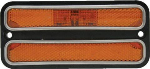 Brothers Trucks Side Marker Light Assemblies B3003LED Assemblies, Stock Style, Rectangular, LED, Amber, Fits Models with Deluxe Lights Only, Front Left/Front Right, Chevy, GMC, Each