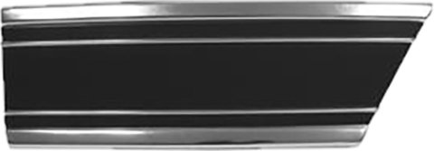 Brothers Trucks Moldings M0012R-69 Body Moldings, Aluminum, Silver/Black, Lower Right Side Front Fender, Fits Right Front Fender Behind Wheel, Chevrolet, GMC, Each