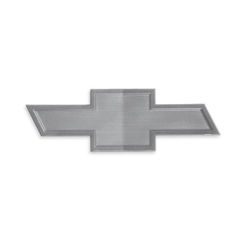 Brothers Trucks Emblems 04-529 Emblem, Bowtie, Silver/Black, Grille Mount, Zinc, Adhesive Attachment, Chevy, Models with 2 Headlights Only, Each