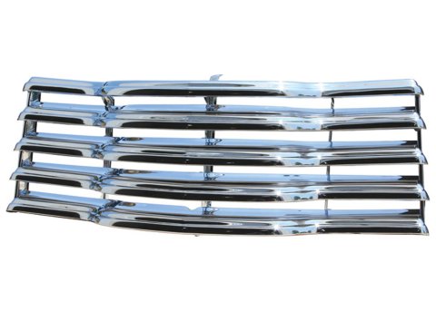Brothers Trucks Grilles GRL7305 and Grille Inserts, Complete Grille Type, Stock Style, Main Grille Position, Steel, Chrome, Chevrolet, GMC, Each