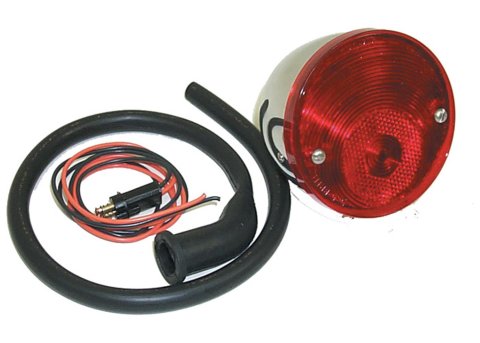 Brothers Trucks Taillight Assemblies TLC0066 Assemblies, OEM Style Replacement, Incandescent/Halogen, Round, Red Lens, Polished Housing, Left or Right, Stepside Only, Chevy, GMC, Each