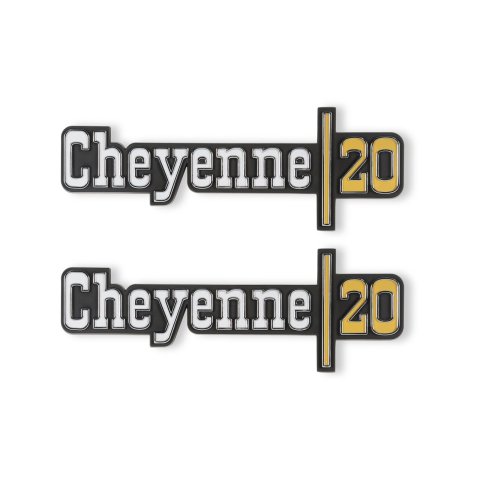 Brothers Trucks Emblems 04-538 Emblem, 1973-1974 C/K Cheyenne20 Fndr Emblm Pair