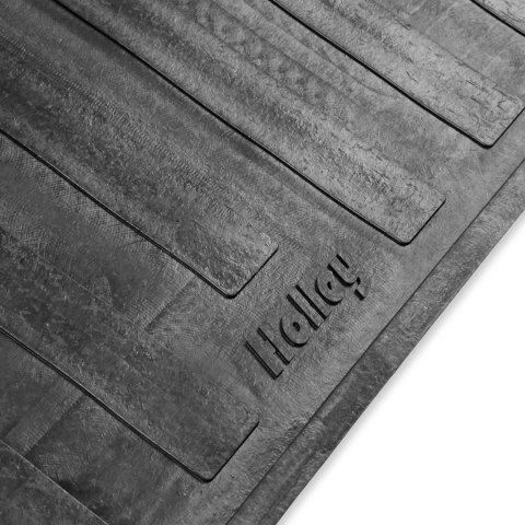 Brothers Trucks Heavy-Duty Bed Mats for 1967-1972 F-100, F-250, F-350 - 06-6772FBM Mats, Classic Mats, Rubber, Black, Holley Logo, 78.00 in. Length, Fleetside/Styleside, Ford, Each