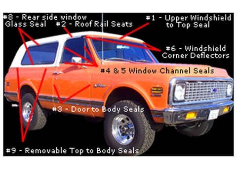 Brothers Trucks Weatherstrip Seals 851852 Seals, Door Seal Position, Front, Chevrolet, GMC, Pair