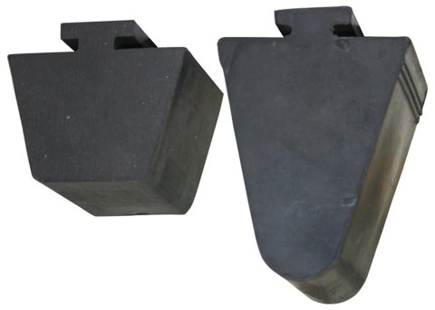 Brothers Trucks Axle Bumpers AXB637L Frame Bump Stops, Bumpers, Wedge Shape, Push-in, Rubber, Black, Rear, Chevrolet, GMC, Each