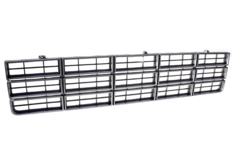 Brothers Trucks Grilles GRL7778 and Grille Inserts, Complete Grille Type, Stock Style, Inner Position, Plastic, Silver, Chevrolet, GMC, Each