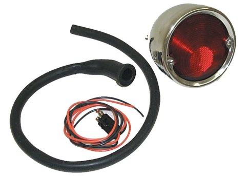 Brothers Trucks Taillight Assemblies TLC0059 Assemblies, OEM Style Replacement, Incandescent/Halogen, Round, Red Lens, Polished Housing, Left or Right, Stepside Only, Chevy, GMC, Each