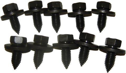 Brothers Trucks Hood Hinge Bolt Kits L0023-67 Fasteners, Bolts, Steel, Black, Chevrolet, GMC, Set of 10