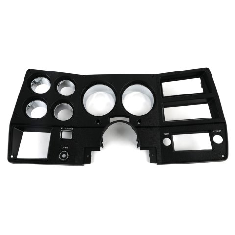 Brothers Trucks Instrument Bezels 05-742 Gauge Bezels, C/K Series, Cluster Bezel, OE Replacement, Plastic, Black, Chrome Surround, OEM Mounting, with AC provision, Chevy, GMC, Each