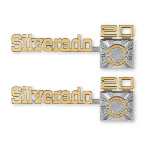 Brothers Trucks Emblems 04-545 Emblem, 1975-80 C/K Silverado C20 Fndr Emblem Pr