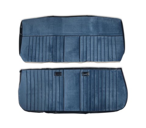 Brothers Trucks Deluxe Seat Upholstery 05-322 Upholstery, Deluxe, Bench Type, Vinyl/Cloth, Navy, Madrid Grain, Velour Cover Insert, Chevrolet, GMC, Each