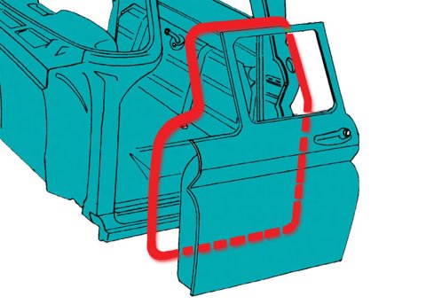 Brothers Trucks Weatherstrip Seals, Individual Position PODSB72 Front Door Position, Push On Style Seal, Chevrolet, GMC, Pair