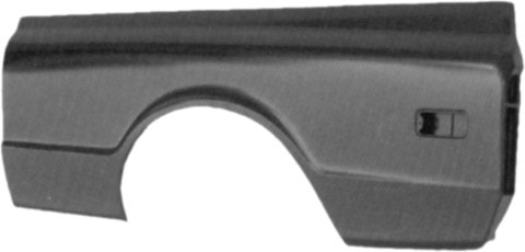 Brothers Trucks Bedside Panels A1041-68 Truck Panels, Left Side, Steel, Black EDP Coated, Fits Short Bed Models with A Fleetside Bed Only, Stake Pocket Holes, Chevrolet, GMC, Each