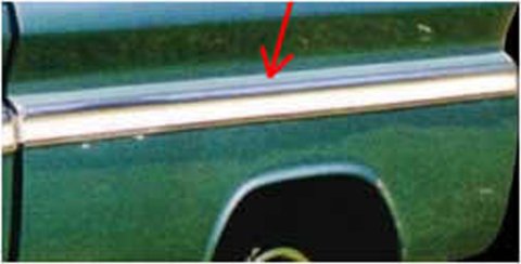 Brothers Trucks Moldings FSM0800 Body Moldings, Aluminum, Polished, Truck Bed Side Molding Position, Fits Lower Left or Right Side On Short Bed Fleetside Models Only, Chevy, GMC, Each