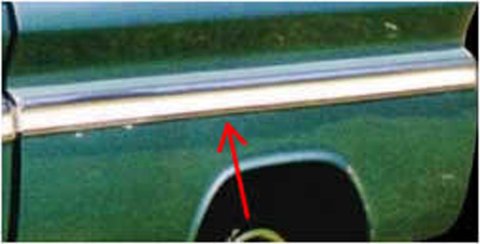 Brothers Trucks Moldings FSM0900 Body Moldings, Aluminum, Polished, Tuck Bed Side Molding, Fits Upper Left or Right Side On Long Bed Fleetside Models Only, Chevrolet, GMC, Each