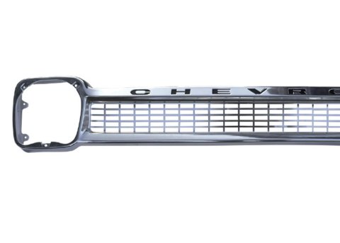 Brothers Trucks Grilles GRL64AL and Grille Inserts, Complete Grille Type, Stock Style, Main Grille Position, Aluminum, Polished, Chevrolet, GMC, Each