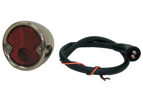 Brothers Trucks Taillight Assemblies TLC0055 Assemblies, OEM Style Replacement, Incandescent/Halogen, Round, Red Lens, Polished Housing, Left or Right, Stepside Only, Chevy, GMC, Each