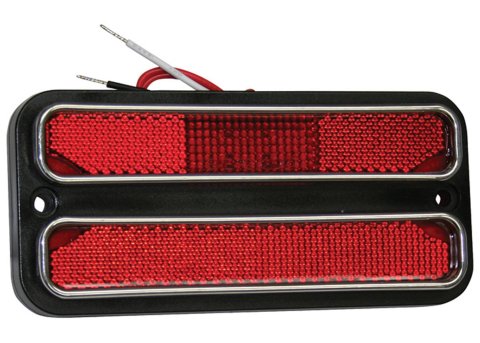 Brothers Trucks Side Marker Light Assemblies SMLD72R Assemblies, LED Lens Style, Rectangular, Red Lens, Left or Right Side, Chevrolet, GMC, Each