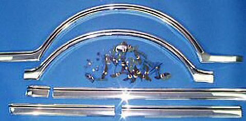 Brothers Trucks Moldings 103136 Body Moldings, Aluminum, Black/Polished, Fits Short Bed Fleetside Models Only, Chevrolet, GMC, Kit