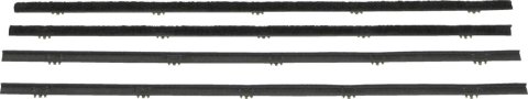 Brothers Trucks Weatherstrip Seals B3025-67 Seals, Door Window Felt Position, with Chrome Trim, Chevrolet, GMC, Set of 4
