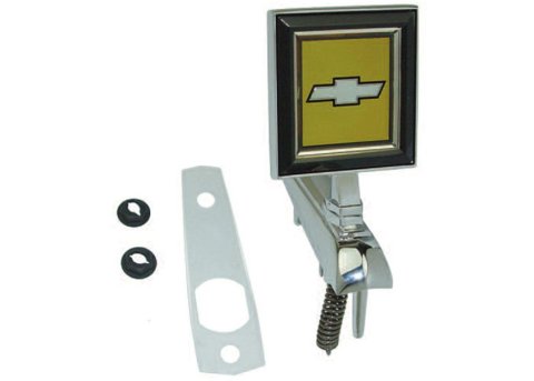 Brothers Trucks Emblems FHE87CH Emblems, Diecast, Black/Yellow, Bowtie, Hood Position, Chevrolet, Each
