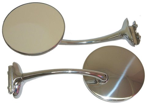 Brothers Trucks Peep Mirrors OPM072S Mirror, Blindspot, Round, Manual, 4.000 in. Diameter, Chevy, GMC, Each