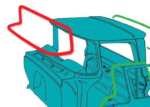 Brothers Trucks Weatherstrip Seals W387DLX Seals, Windshield Seal Position, Fits Models with Deluxe Trim, Chevrolet, GMC, Each