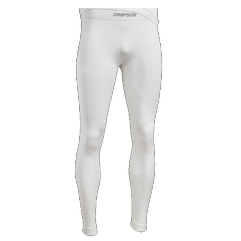 Simpson Racing Base Layer Pants 20194MLW Pants, PROFIT BASE LAYER BOTTOM M/L WHITE