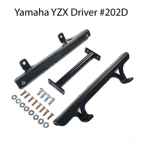 Simpson UTV Seat Mounts 202D Brackets, Vortex Mounting Rails, Adapter Style, Steel, Black, Driver Side, Yamaha, Pair