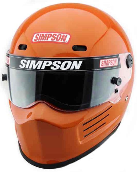 Simpson SA2020 Super Bandit Series Helmets 721001S Helmet, Bandit, Full Face, Safety Orange, Gloss, Snell SA2020, Small, Each