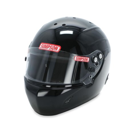 Simpson Devil Ray 3.0 Composite Helmets 7870042 Helmets, Composite, Full Face, Gloss Black, Snell SA2020, X-Large, Each