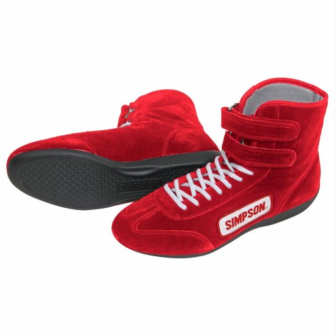 Simpson High Top Driving Shoes 28105R HIGH TOP SHOE RED, 10 1/2
