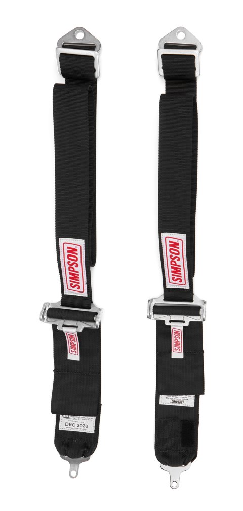 Simpson Racing Harnesses 33010BK INDIVIDUAL CAMLOCK HANS HARNESS BOLT IN OR WRAP AROUND, BLACK