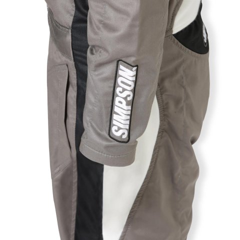 Simpson Supercoil Racing Suits SC05201 Driving Suit, Supercoil, One-piece, Double Layer, Nomex, Alloy/Black/White, SFI 3.2A/5, Men's Medium, Each