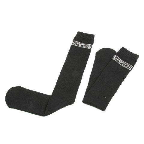 Simpson CarbonX Underwear Socks 23029C Fire Retardant Socks, CarbonX, Black, SFI 3.3, One Size Fits All, Pair
