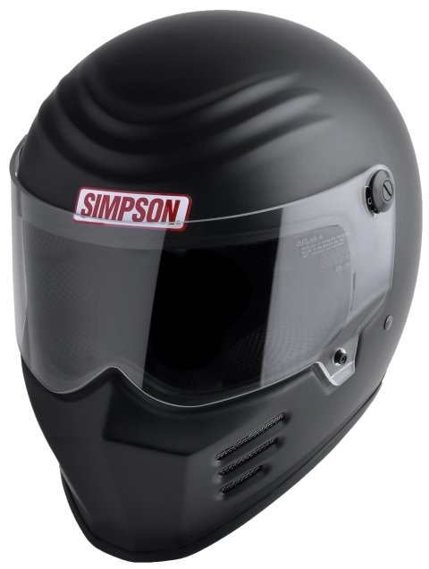 Simpson Racing Outlaw Bandit Series Helmets 28315XS8 Helmet, Series, Full Face, EPS Liner, Matte Black, M2015, X-Small, Each