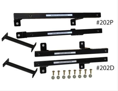 Simpson UTV Seat Mounts 202P Brackets, Vortex Mounting Rails, Adapter Style, Steel, Black, Passenger Side, Yamaha, Pair