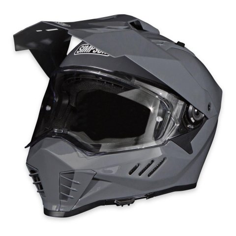 Simpson Xcursion Bandit Helmets XB4MD Helmets, Bandit, Full Face, Gloss Gray, DOT/ECE-Approved, Medium, Each