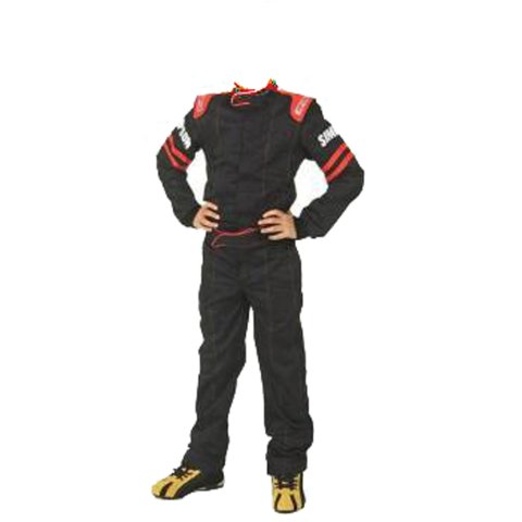 Simpson Legend II Series Youth Driving Suits LY23071 Suit, Youth, 1-Piece, Black, Red Trim, II, X-Small, Each