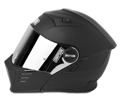 Simpson MOD Bandit Series Helmets M59L3 Helmet, Ghost Bandit, Modular, Polyester Liner, Matte Black, Large, Each
