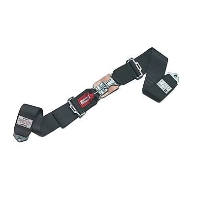 Simpson Latch & Link Lap Belts 2-Point Harness 29024BK Harness, Belt, Latch, Bolt-In, Floor Mount, Black, Each