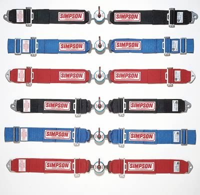 Simpson Racing Harnesses 32002BL CAMLOCK LAP BELT 62" WRAP AROUND, BLUE
