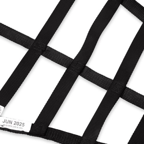 Simpson C5R Driver Window Nets DNC5RRK Net, Passenger Side, Triangle, Ribbon Style, Kevlar®, Black, SFI 37.1, Each