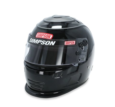 Simpson SA2020 Speedway Shark Series Helmets 7707582 Helmet, Shark, Full Face, Gloss Black, Snell SA2020, X-Large, Each