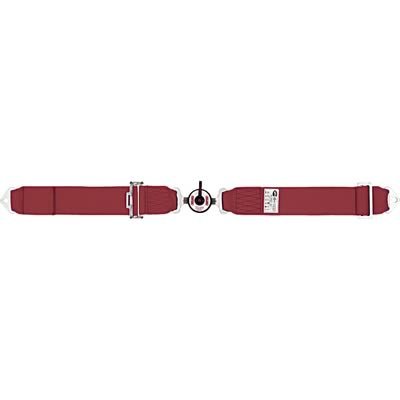 Simpson Camlock Lap Belts 2-Point Harness 32024R Harness, Belt, Camlock, Bolt-In, Floor Mount, Red, Each