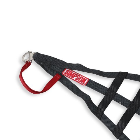 Simpson C5R Driver Window Nets DNC5RLK Net, Left Side, Triangle, Ribbon Style, Kevlar®, Black, SFI 37.1, Each