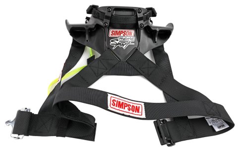 Simpson Hybrid Sport Restraints HSSML11 Head and Neck Restraint Systems, Restraints, Sliding Tether and Quick Release Tether, Quick-release Anchor, SFI 38.1, Small, Each