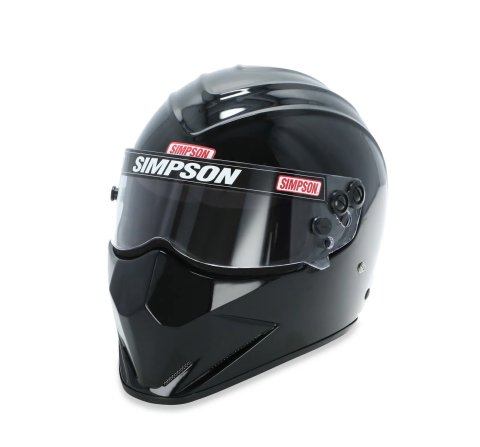 Simpson SA2020 Diamondback Series Helmets 7297182 Helmet, Diamondback, Full Face, Gloss Black, Snell SA2020, Medium, Each